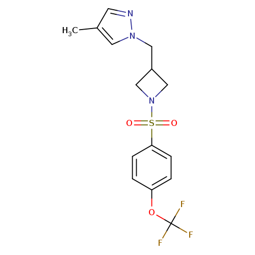 4-methyl-1-({1-[4-(trifluoromethoxy)benzenesulfonyl]azetidin-3-yl}methyl)-1H-pyrazole