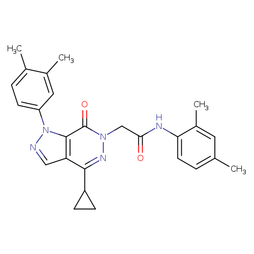 2-[4-cyclopropyl-1-(3,4-dimethylphenyl)-7-oxo-1H,6H,7H-pyrazolo[3,4-d]pyridazin-6-yl]-N-(2,4-dimethylphenyl)acetamide