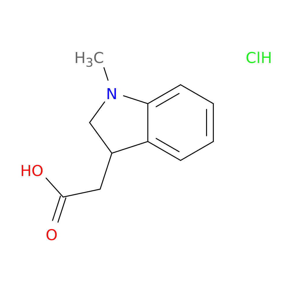 2-(1-methyl-2,3-dihydro-1H-indol-3-yl)acetic acid hydrochloride