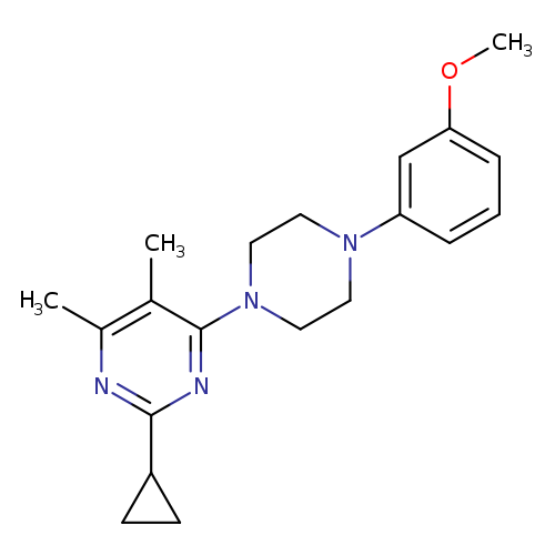 2-cyclopropyl-4-[4-(3-methoxyphenyl)piperazin-1-yl]-5,6-dimethylpyrimidine