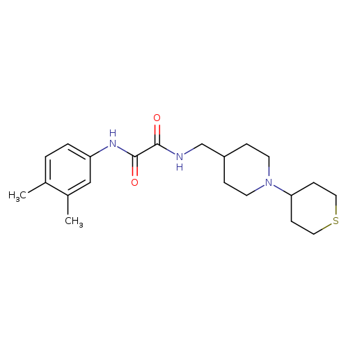 N'-(3,4-dimethylphenyl)-N-{[1-(thian-4-yl)piperidin-4-yl]methyl}ethanediamide