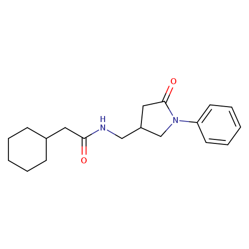 2-cyclohexyl-N-[(5-oxo-1-phenylpyrrolidin-3-yl)methyl]acetamide