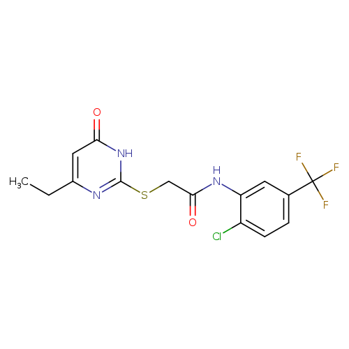 N-[2-chloro-5-(trifluoromethyl)phenyl]-2-[(4-ethyl-6-oxo-1,6-dihydropyrimidin-2-yl)sulfanyl]acetamide