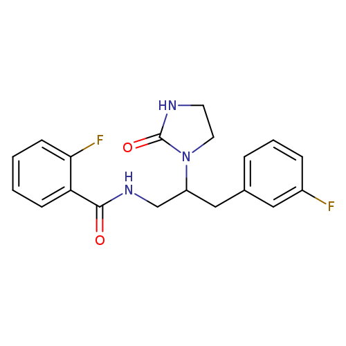 2-fluoro-N-[3-(3-fluorophenyl)-2-(2-oxoimidazolidin-1-yl)propyl]benzamide