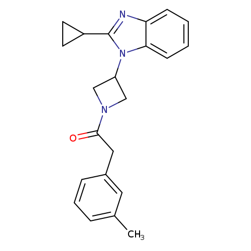 1-[3-(2-cyclopropyl-1H-1,3-benzodiazol-1-yl)azetidin-1-yl]-2-(3-methylphenyl)ethan-1-one