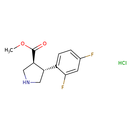 rac-methyl (3R,4S)-4-(2,4-difluorophenyl)pyrrolidine-3-carboxylate hydrochloride, trans