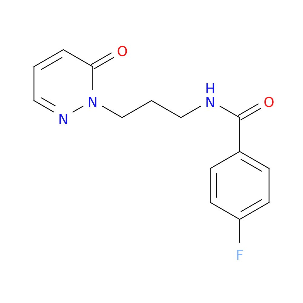 4-fluoro-N-[3-(6-oxo-1,6-dihydropyridazin-1-yl)propyl]benzamide