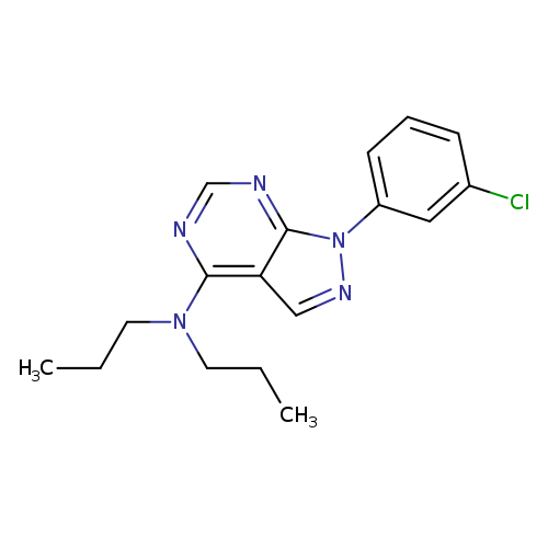1-(3-chlorophenyl)-N,N-dipropyl-1H-pyrazolo[3,4-d]pyrimidin-4-amine