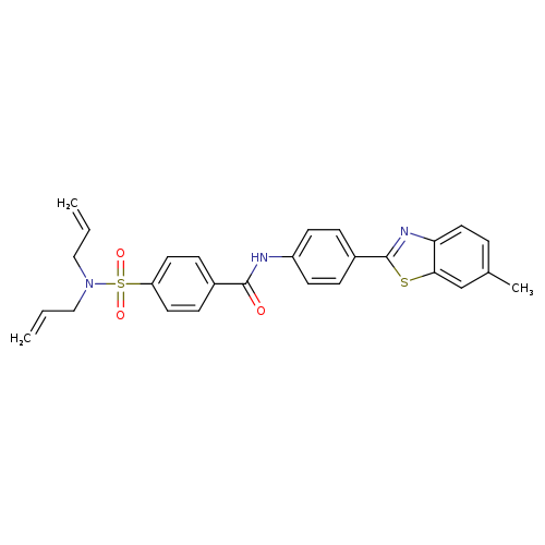 4-[bis(prop-2-en-1-yl)sulfamoyl]-N-[4-(6-methyl-1,3-benzothiazol-2-yl)phenyl]benzamide