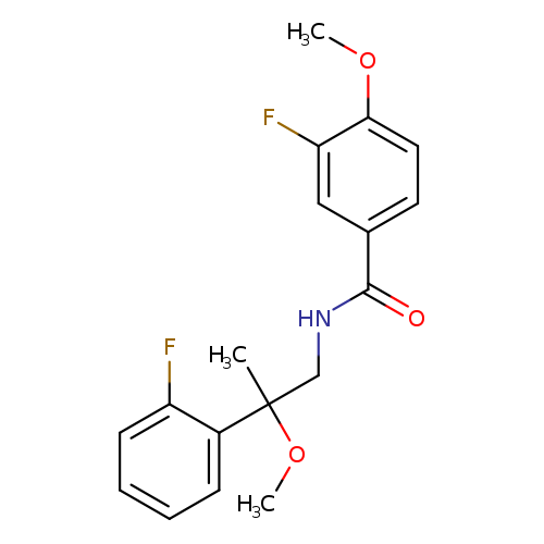 3-fluoro-N-[2-(2-fluorophenyl)-2-methoxypropyl]-4-methoxybenzamide