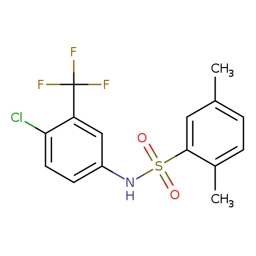 N-[4-chloro-3-(trifluoromethyl)phenyl]-2,5-dimethylbenzene-1-sulfonamide