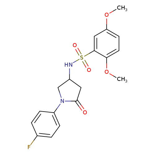 N-[1-(4-fluorophenyl)-5-oxopyrrolidin-3-yl]-2,5-dimethoxybenzene-1-sulfonamide