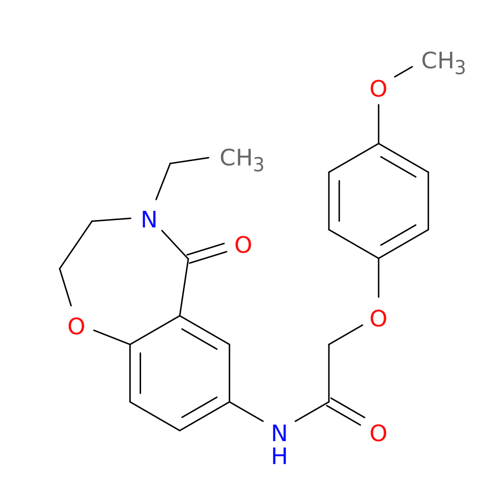 N-(4-ethyl-5-oxo-2,3,4,5-tetrahydro-1,4-benzoxazepin-7-yl)-2-(4-methoxyphenoxy)acetamide