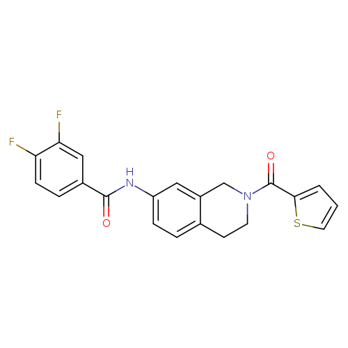 3,4-difluoro-N-[2-(thiophene-2-carbonyl)-1,2,3,4-tetrahydroisoquinolin-7-yl]benzamide