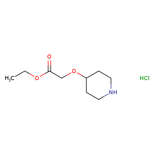 Acetic acid, 2-(4-piperidinyloxy)-, ethyl ester, hydrochloride (1:1)