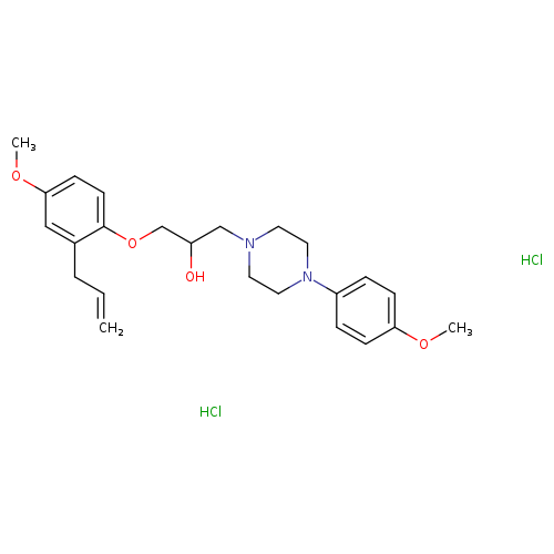 1-[4-methoxy-2-(prop-2-en-1-yl)phenoxy]-3-[4-(4-methoxyphenyl)piperazin-1-yl]propan-2-ol dihydrochloride
