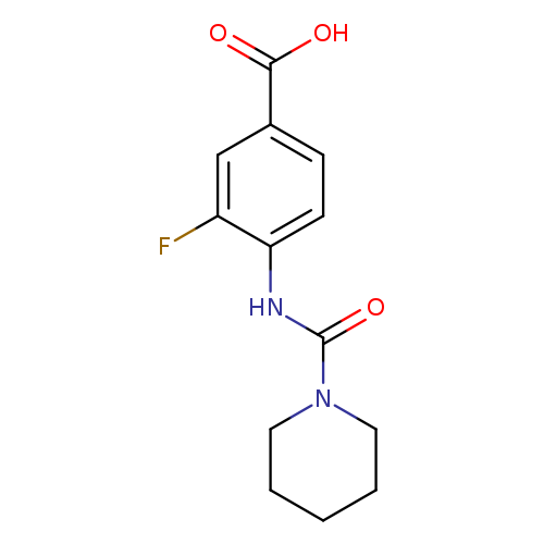 3-fluoro-4-[(piperidine-1-carbonyl)amino]benzoic acid