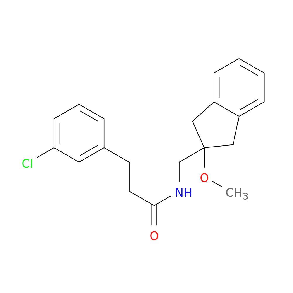 3-(3-chlorophenyl)-N-[(2-methoxy-2,3-dihydro-1H-inden-2-yl)methyl]propanamide