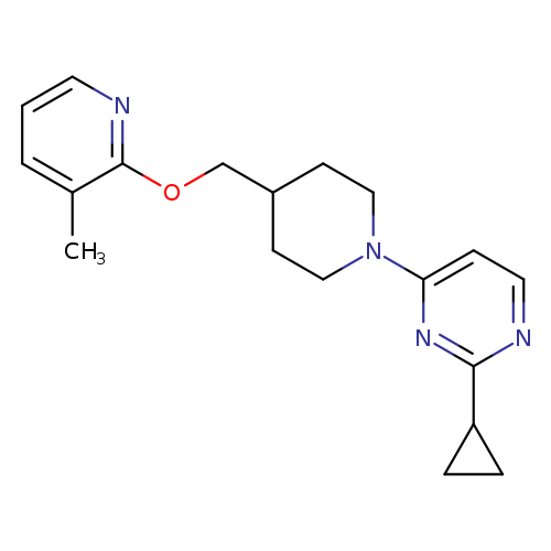 2-cyclopropyl-4-(4-{[(3-methylpyridin-2-yl)oxy]methyl}piperidin-1-yl)pyrimidine