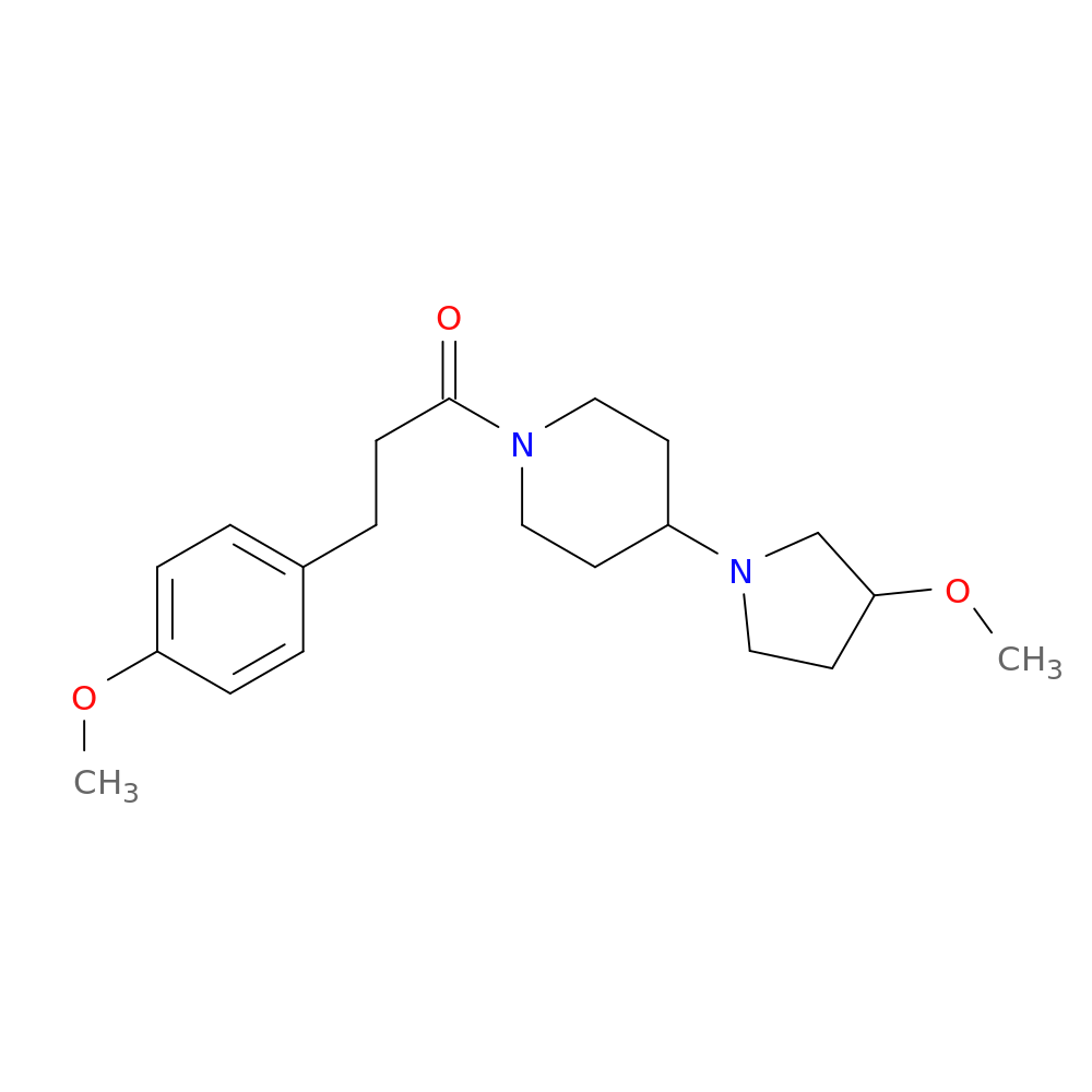 3-(4-methoxyphenyl)-1-[4-(3-methoxypyrrolidin-1-yl)piperidin-1-yl]propan-1-one