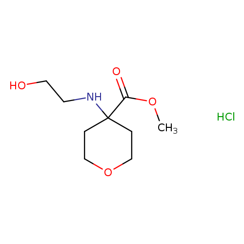 methyl 4-[(2-hydroxyethyl)amino]oxane-4-carboxylate hydrochloride