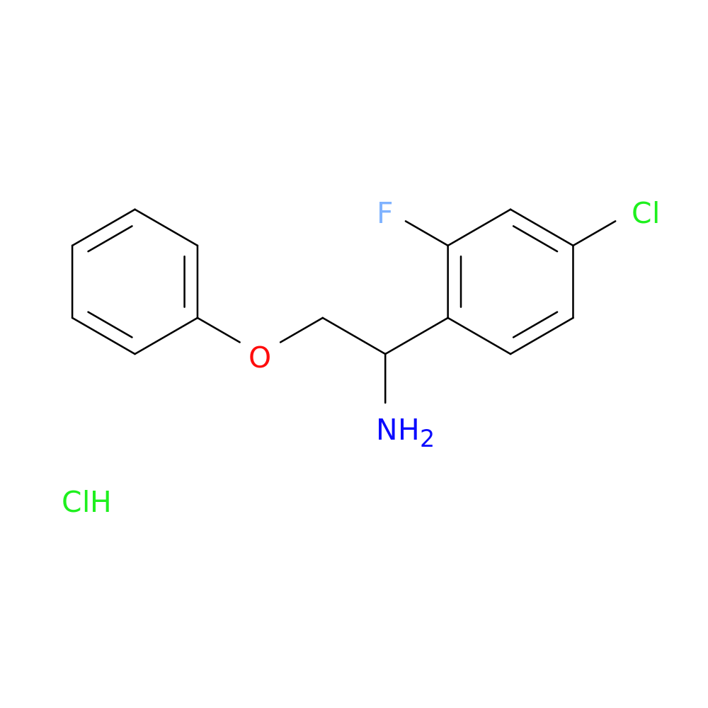 1-(4-chloro-2-fluorophenyl)-2-phenoxyethan-1-amine hydrochloride