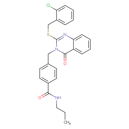 4-[(2-{[(2-chlorophenyl)methyl]sulfanyl}-4-oxo-3,4-dihydroquinazolin-3-yl)methyl]-N-propylbenzamide