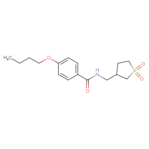 4-butoxy-N-[(1,1-dioxo-1lambda6-thiolan-3-yl)methyl]benzamide