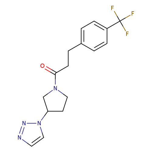 1-[3-(1H-1,2,3-triazol-1-yl)pyrrolidin-1-yl]-3-[4-(trifluoromethyl)phenyl]propan-1-one