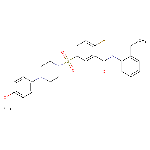 N-(2-ethylphenyl)-2-fluoro-5-{[4-(4-methoxyphenyl)piperazin-1-yl]sulfonyl}benzamide