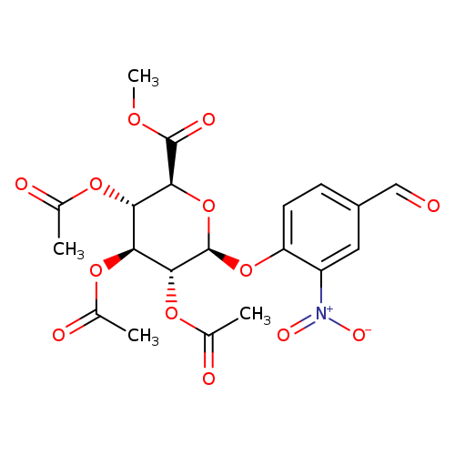 Methyl 4-formyl-2-nitrophenyl β-D-glucopyranosiduronate 2,3,4-triacetate