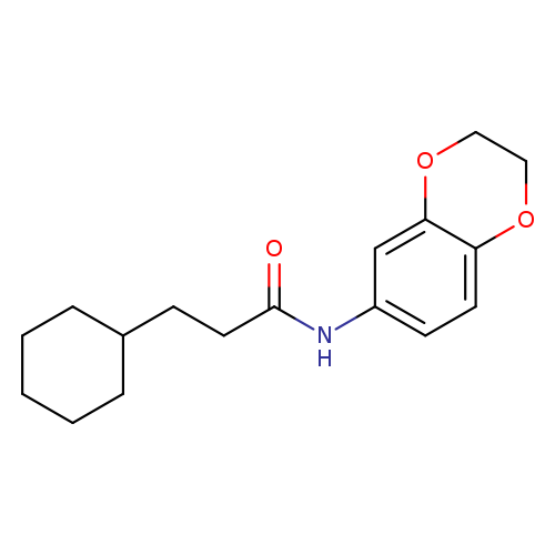 3-cyclohexyl-N-(2,3-dihydro-1,4-benzodioxin-6-yl)propanamide