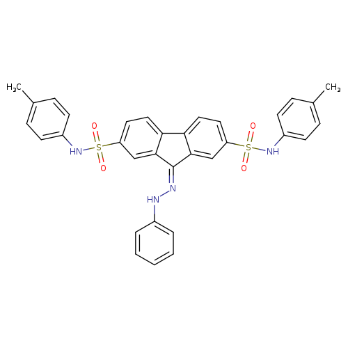 N2,N7-bis(4-methylphenyl)-9-(2-phenylhydrazin-1-ylidene)-9H-fluorene-2,7-disulfonamide