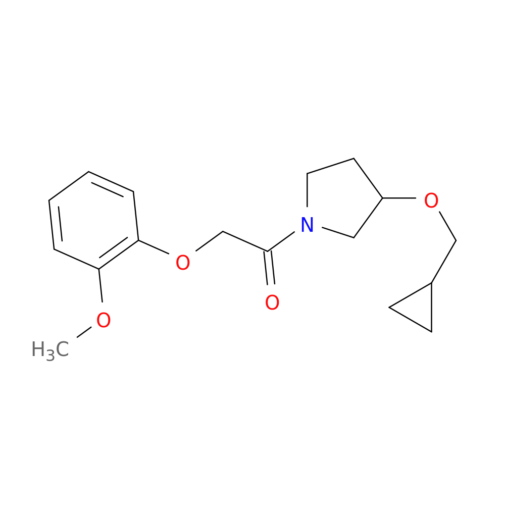 1-[3-(cyclopropylmethoxy)pyrrolidin-1-yl]-2-(2-methoxyphenoxy)ethan-1-one
