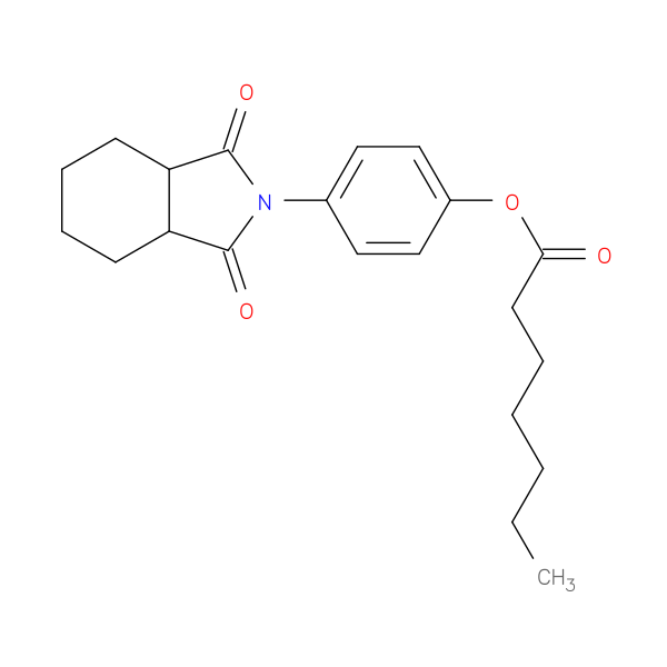 4-(1,3-dioxooctahydro-2H-isoindol-2-yl)phenyl heptanoate