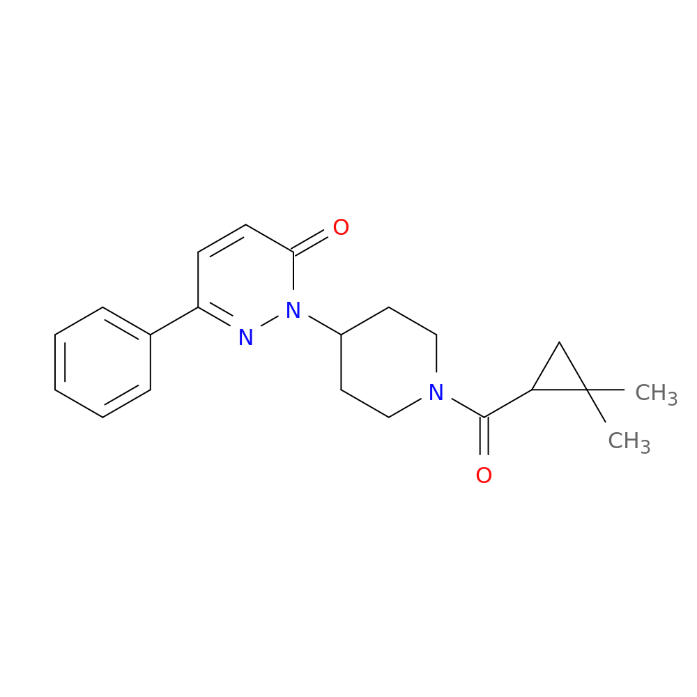 2-[1-(2,2-dimethylcyclopropanecarbonyl)piperidin-4-yl]-6-phenyl-2,3-dihydropyridazin-3-one