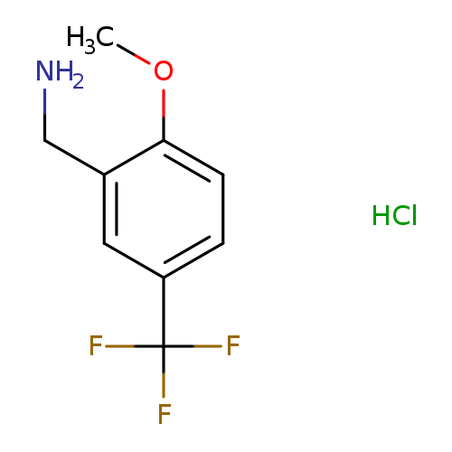 1-[2-methoxy-5-(trifluoromethyl)phenyl]methanamine hydrochloride