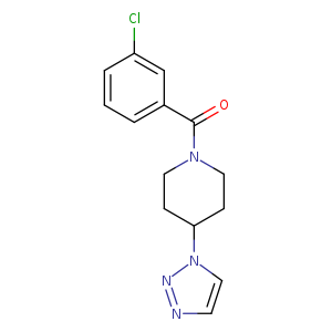 1-(3-chlorobenzoyl)-4-(1H-1,2,3-triazol-1-yl)piperidine