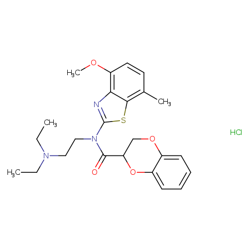 N-[2-(diethylamino)ethyl]-N-(4-methoxy-7-methyl-1,3-benzothiazol-2-yl)-2,3-dihydro-1,4-benzodioxine-2-carboxamide hydrochloride