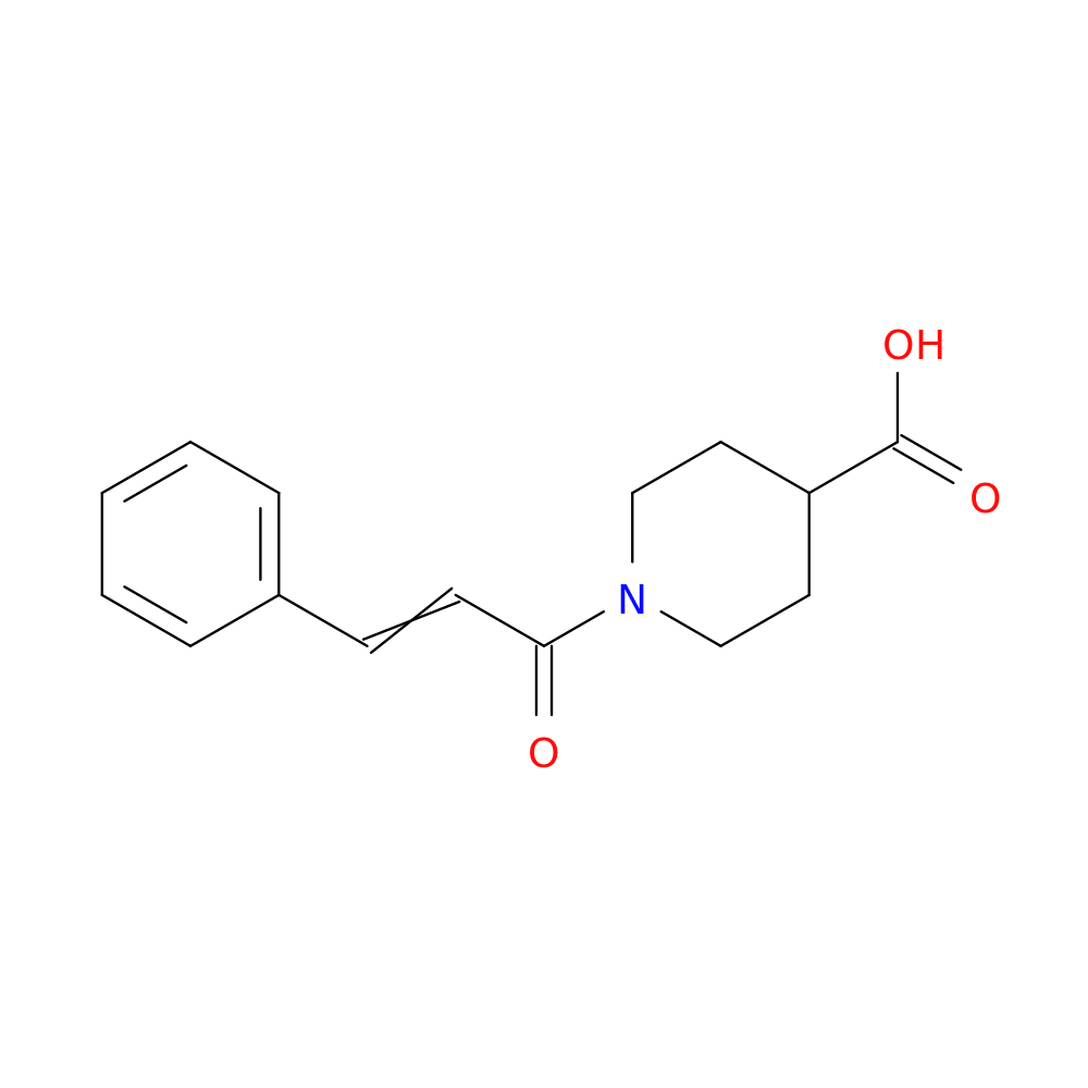 1-(3-phenylprop-2-enoyl)piperidine-4-carboxylic acid