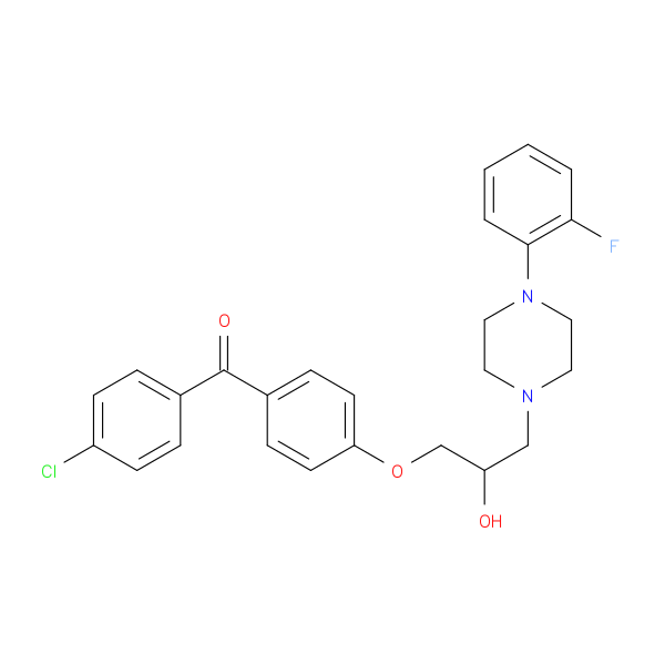 1-[4-(4-chlorobenzoyl)phenoxy]-3-[4-(2-fluorophenyl)piperazin-1-yl]propan-2-ol