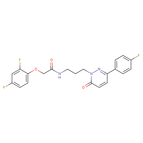 2-(2,4-difluorophenoxy)-N-{3-[3-(4-fluorophenyl)-6-oxo-1,6-dihydropyridazin-1-yl]propyl}acetamide