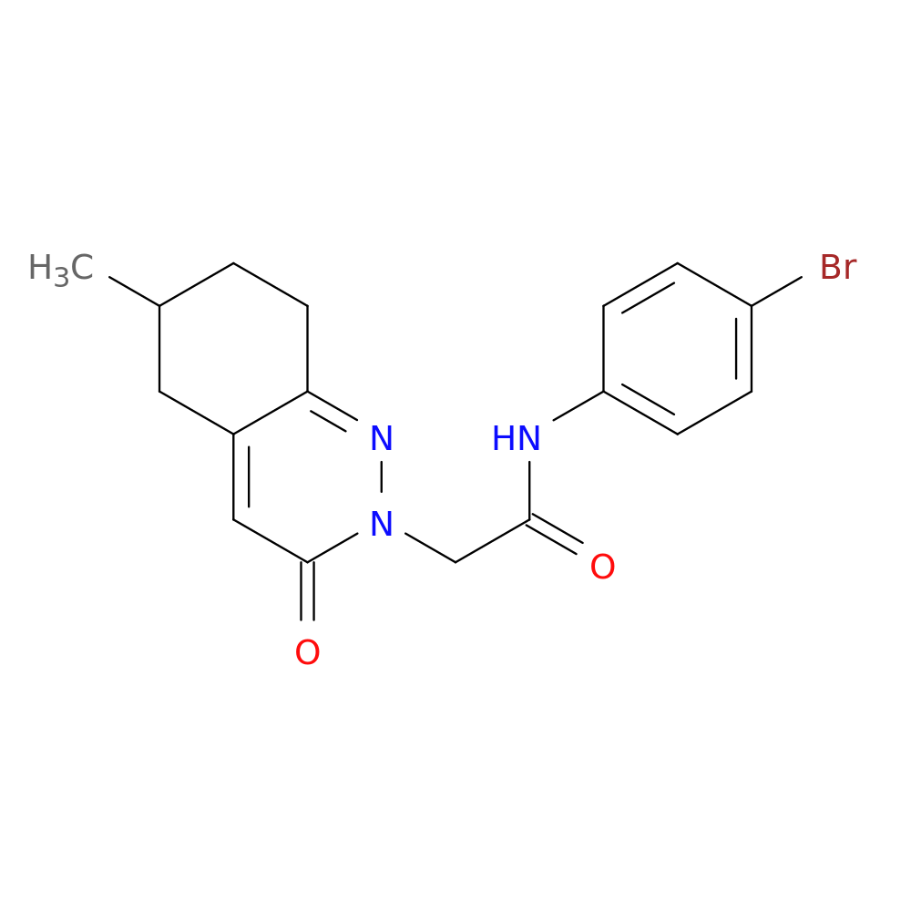 N-(4-bromophenyl)-2-(6-methyl-3-oxo-2,3,5,6,7,8-hexahydrocinnolin-2-yl)acetamide