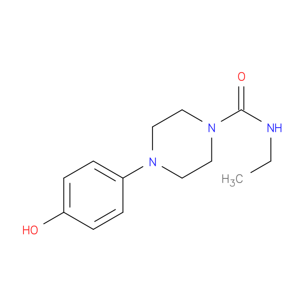 1-(4-hydroxypehnyl)-4-ethylcarbamoyl-piperazine