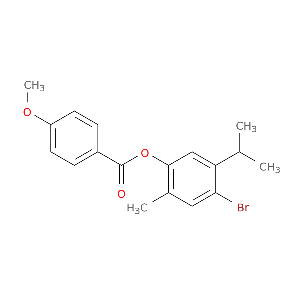 4-bromo-2-methyl-5-(propan-2-yl)phenyl 4-methoxybenzoate