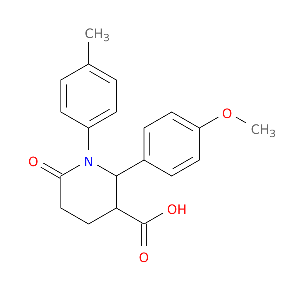 2-(4-methoxyphenyl)-1-(4-methylphenyl)-6-oxopiperidine-3-carboxylic acid