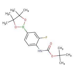 Carbamic acid, N-[2-fluoro-4-(4,4,5,5-tetramethyl-1,3,2-dioxaborolan-2-yl)phenyl]-, 1,1-dimethylethyl ester
