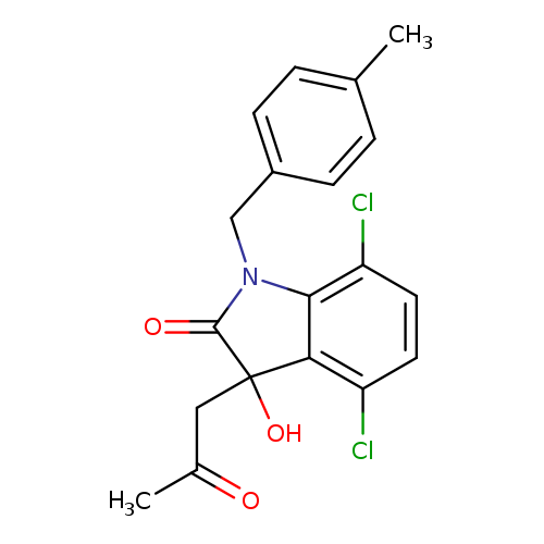4,7-dichloro-3-hydroxy-1-[(4-methylphenyl)methyl]-3-(2-oxopropyl)-2,3-dihydro-1H-indol-2-one