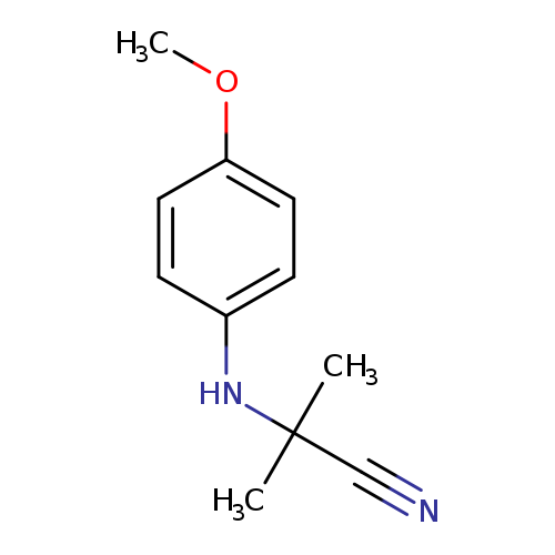 2-[(4-methoxyphenyl)amino]-2-methylpropanenitrile