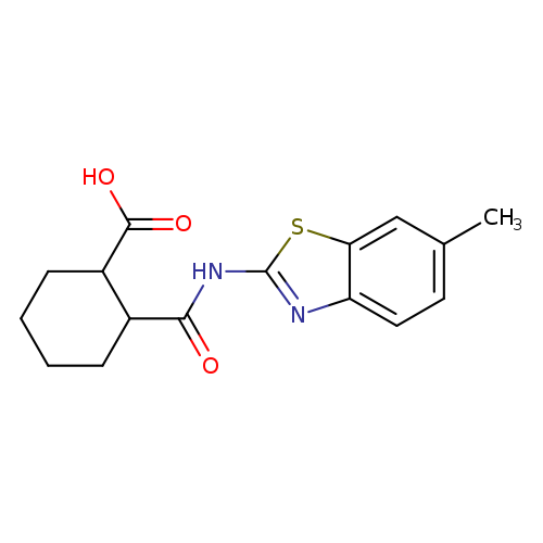 2-[(6-methyl-1,3-benzothiazol-2-yl)carbamoyl]cyclohexane-1-carboxylic acid